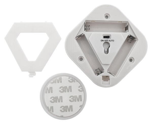 Lampă de veghe LED cu senzor, 0,5W/4,5V, 3xAAA, alb