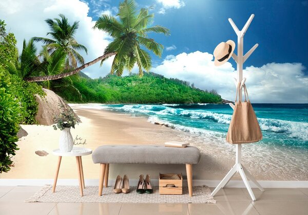 Fototapet plajă frumoasă pe insula Seychelles
