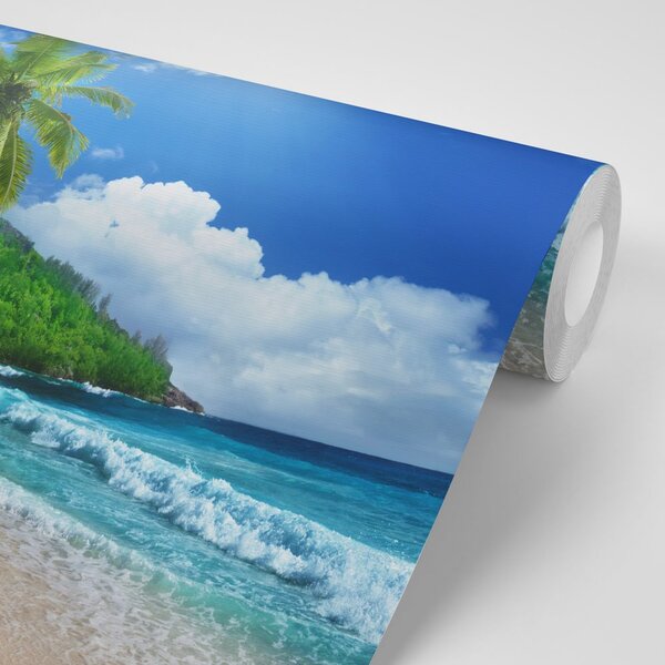 Fototapet plajă frumoasă pe insula Seychelles