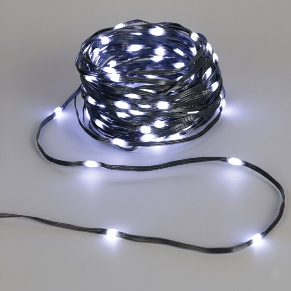 Aigostar - LED ghirlandă solară de Crăciun 300 x LED / 8 funcții 32 m IP65 alb rece 1200 mAh