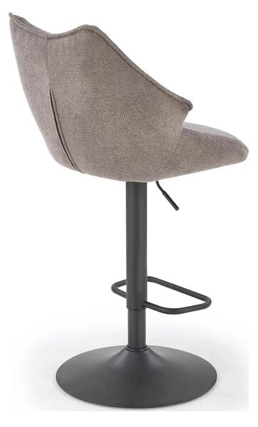 Scaun bar H122, gri - Vardo 11/negru, stofa clasica/metal, 50x54x96/11