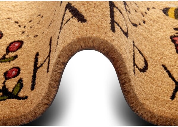 Covoraș de intrare din fibre de cocos 75x45 cm Bee Happy - Hanse Home