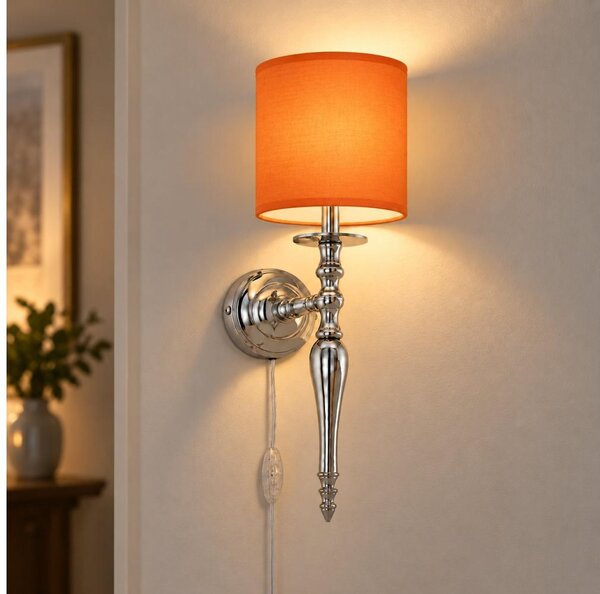 BRILAGI - Lampă de perete NUBILA 1xE27/60W/230V crom lucios/portocalie