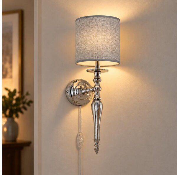 BRILAGI - Lampă de perete NUBILA 1xE27/60W/230V crom lucios/gri