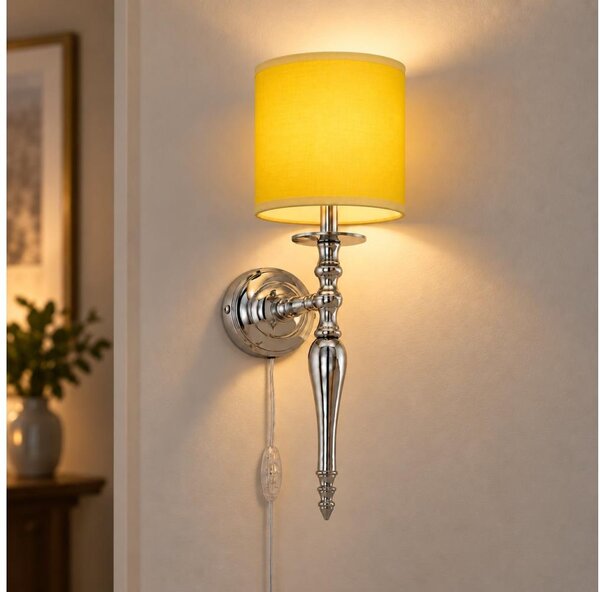 BRILAGI - Lampă de perete NUBILA 1xE27/60W/230V crom lucios/galbenă