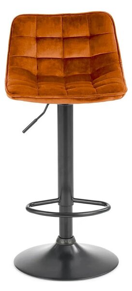 Scaun bar inalt H95, scortisoara - Bluvel 4215/negru, stofa catifelata
