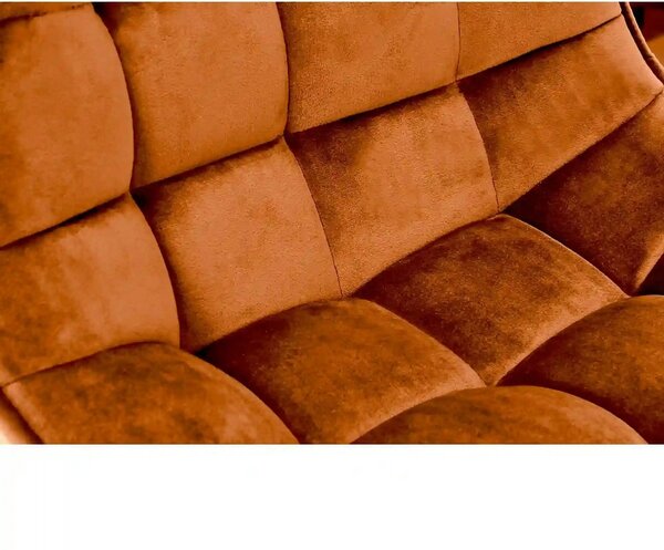 Scaun bar inalt H95, scortisoara - Bluvel 4215/negru, stofa catifelata