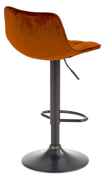 Scaun bar inalt H95, scortisoara - Bluvel 4215/negru, stofa catifelata