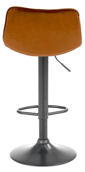 Scaun bar inalt H95, scortisoara - Bluvel 4215/negru, stofa catifelata