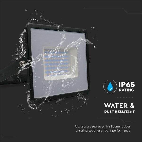 Proiector LED/50W/230V 6500K IP65 negru
