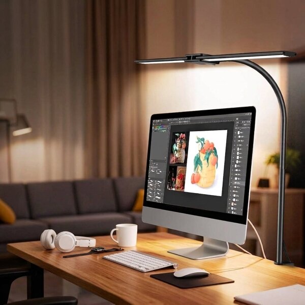 Top Light - lampă de birou LED reglabilă cu clemă LYRA LED/18W/230V 3000-6500K neagră