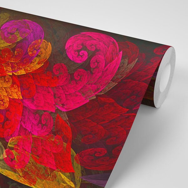 Tapet frunze pastelate abstracte