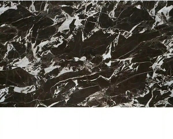 Masa extensibila HILARIO, negru, piatra sinterizata/metal, 180/260x90x