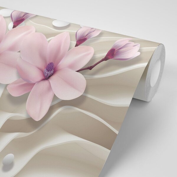 Tapet magnolie pe fundalul abstract