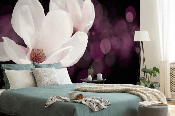 Tapet floare de magnolie pe fundalul abstract