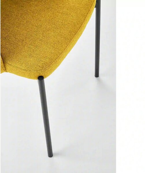 Scaun K373, galben/negru, stofa clasica/metal, 51x57x77 cm