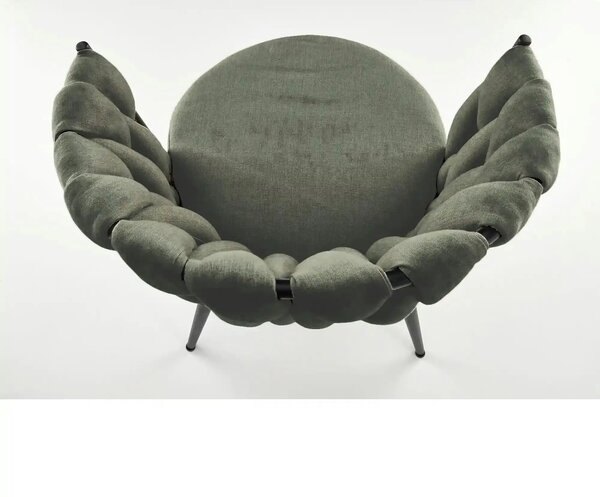 Scaun K516, verde/negru, stofa clasica/metal, 57x60x79 cm