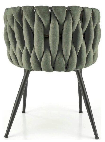 Scaun K516, verde/negru, stofa clasica/metal, 57x60x79 cm