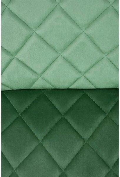 Scaun K525, verde inchis/negru, stofa catifelata/metal, 45x55x89 cm