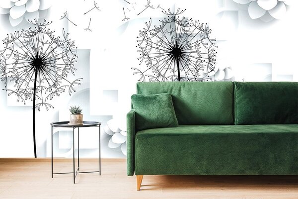 Tapet păpădie în design modern