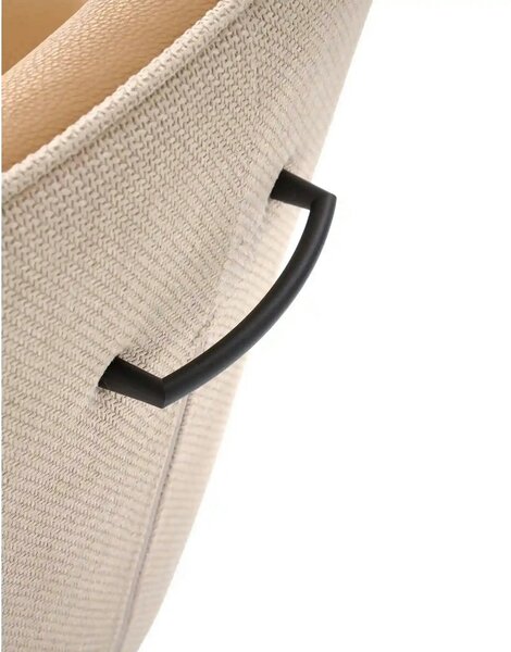 Scaun rotativ K527, maro/bej/negru, stofa clasica/piele ecologica/meta