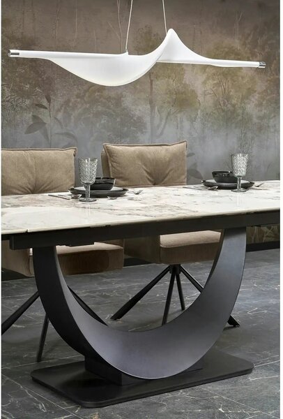 Scaun rotativ K528, cappucino/negru, stofa catifelata/metal, 60x67x90