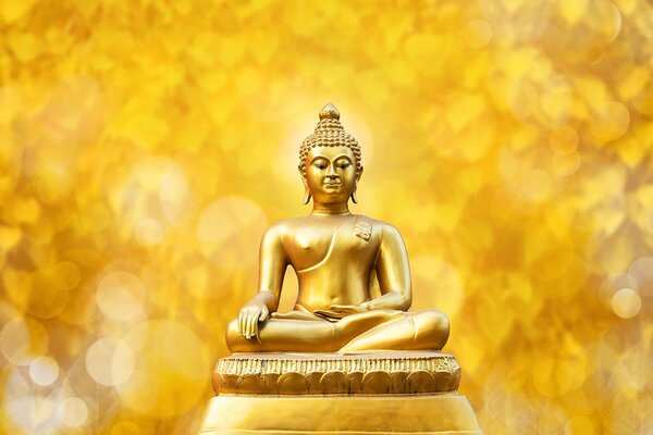 Tapet statuie Budha de aur