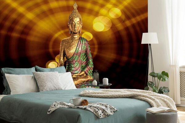 Tapet Statuia lui Buddha cu fundal abstract