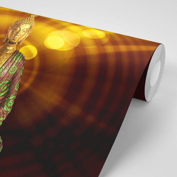 Tapet Statuia lui Buddha cu fundal abstract