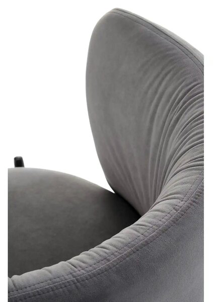 Scaun K531, gri/negru, stofa catifelata/metal, 60x58x76 cm
