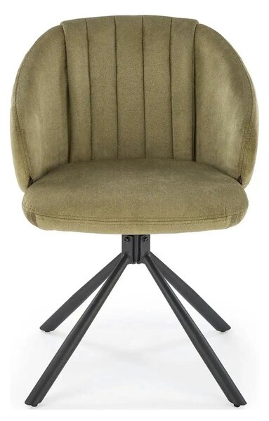 Scaun rotativ K533, verde/negru, stofa clasica/metal, 57x60x80 cm