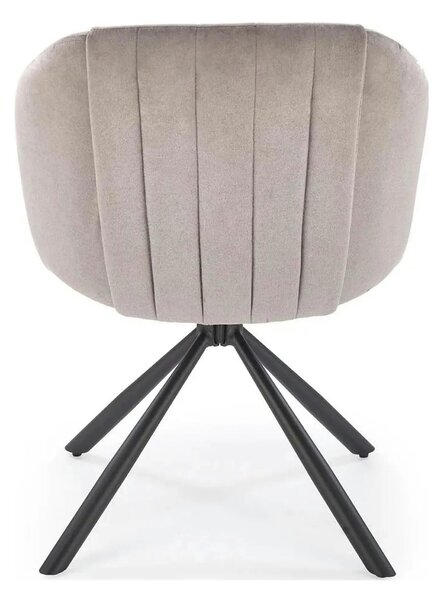 Scaun rotativ K533, gri/negru, stofa clasica/metal, 57x60x80 cm