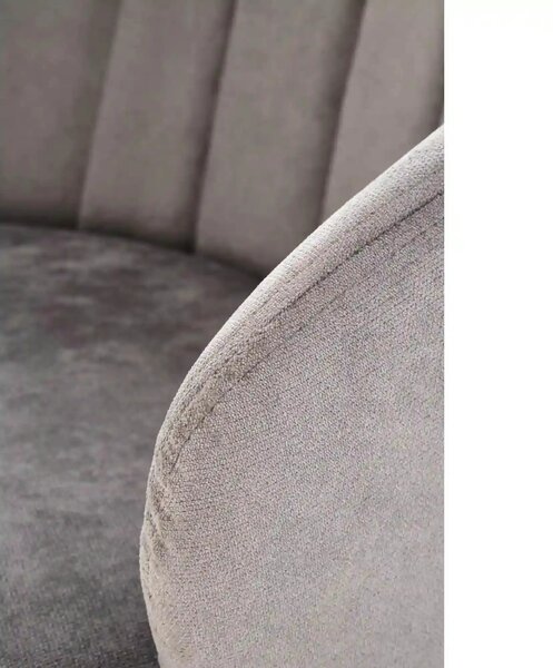 Scaun rotativ K533, gri/negru, stofa clasica/metal, 57x60x80 cm