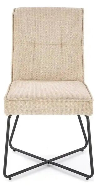 Scaun K534, bej/negru, stofa clasica/metal, 50x60x90 cm