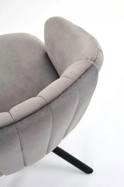 Scaun rotativ K533, gri/negru, stofa clasica/metal, 57x60x80 cm