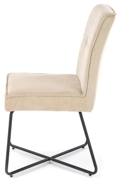 Scaun K534, bej/negru, stofa clasica/metal, 50x60x90 cm