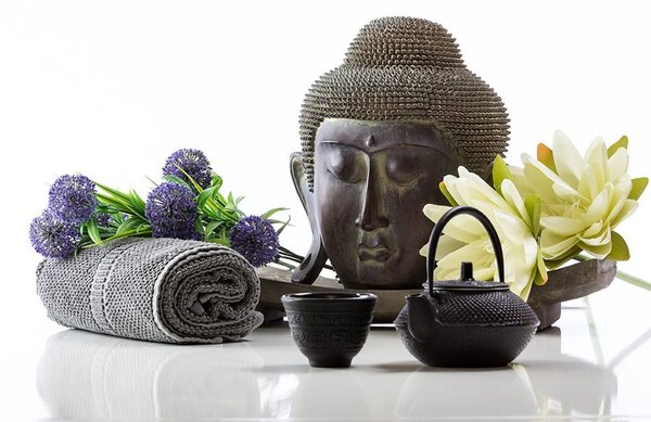 Tapet natura moartă wellness cu Buddha