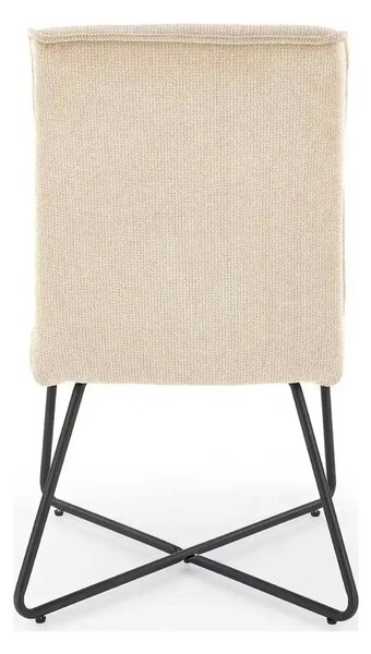 Scaun K534, bej/negru, stofa clasica/metal, 50x60x90 cm