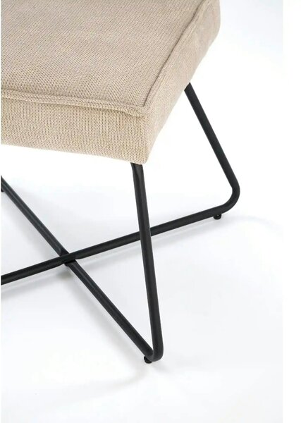 Scaun K534, bej/negru, stofa clasica/metal, 50x60x90 cm
