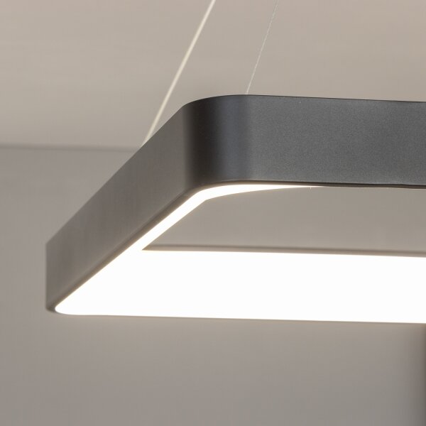 Brilagi - Lustru LED dimabil pe cablu FALCON II LED/125W/230V 60x60 cm negru + telecomandă