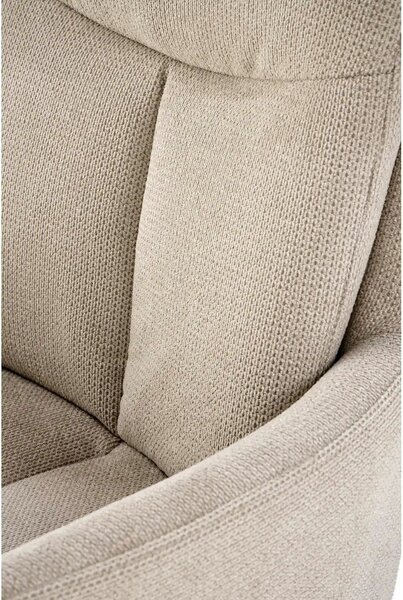 Scaun bej tapitat K536, stofa clasica/metal, 62x68x85 cm
