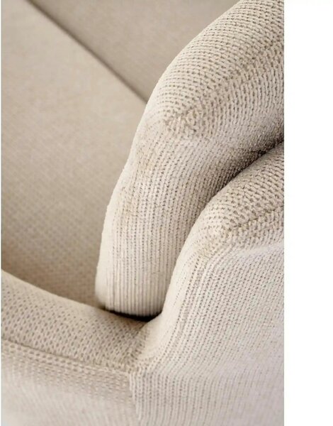 Scaun bej tapitat K536, stofa clasica/metal, 62x68x85 cm