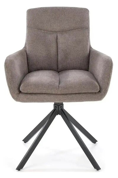 Scaun tapitat stofa clasica K536, gri/negru, 62x68x85 cm
