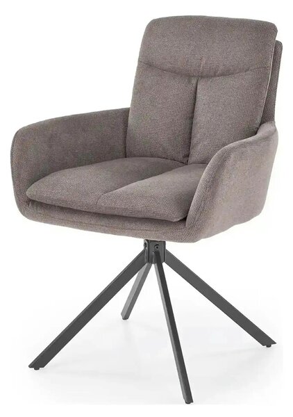 Scaun tapitat stofa clasica K536, gri/negru, 62x68x85 cm