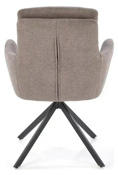 Scaun tapitat stofa clasica K536, gri/negru, 62x68x85 cm