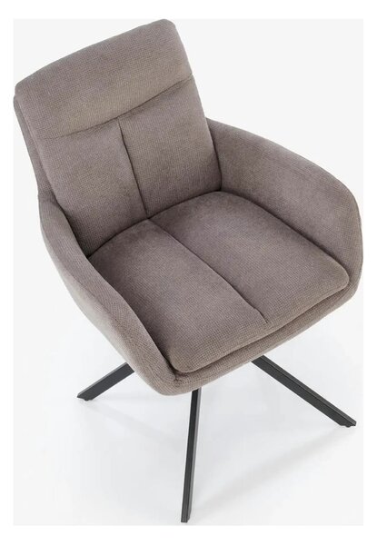 Scaun tapitat stofa clasica K536, gri/negru, 62x68x85 cm