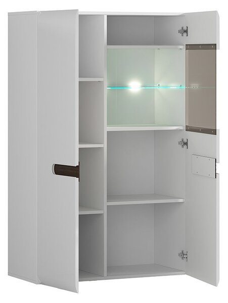 Vitrină Azteca Trio SFK1W1D/14/9 (alb + alb lucios). 1004831