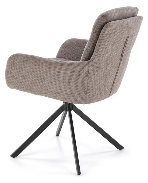 Scaun tapitat stofa clasica K536, gri/negru, 62x68x85 cm