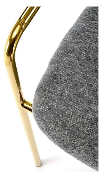 Scaun K537, gri/auriu, stofa clasica/metal, 54x56x76 cm