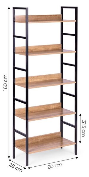 Raft rustic elegant cu 5 rafturi
